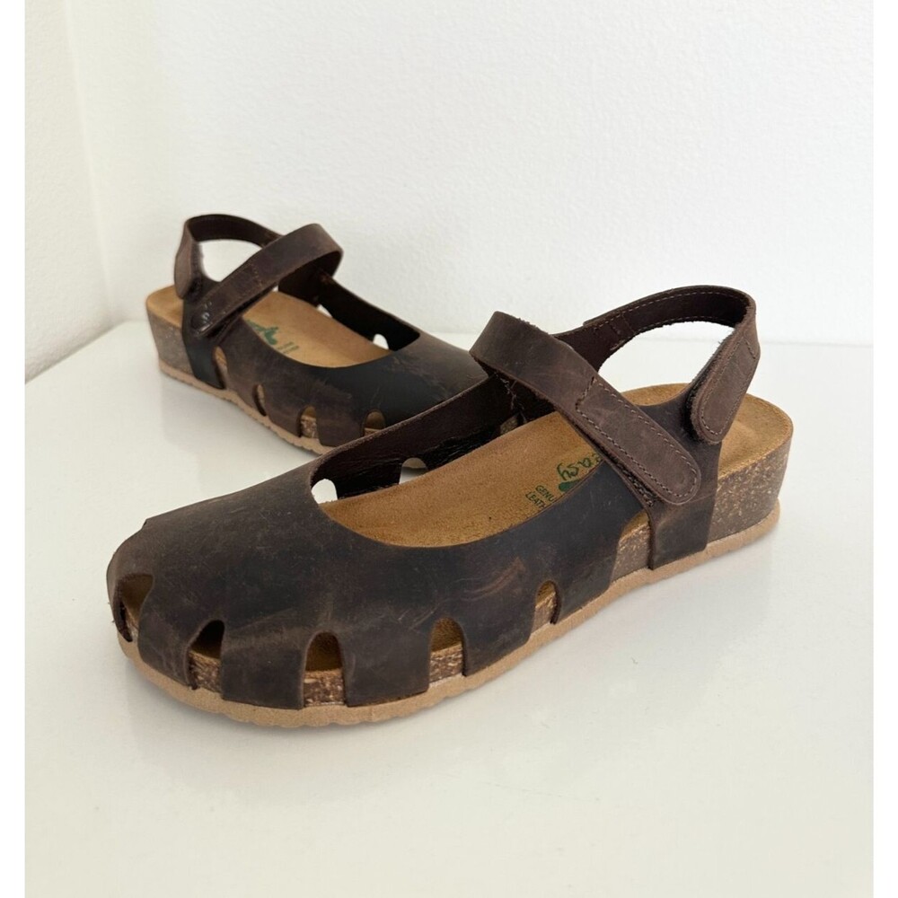 Brown Mules with Woven Leather Design